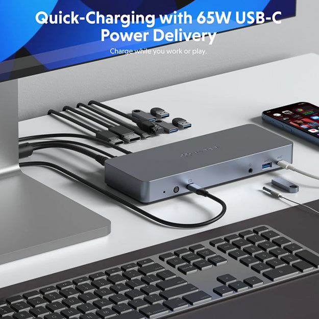 HyperDrive 14-Port USB-C Docking Station - Grey