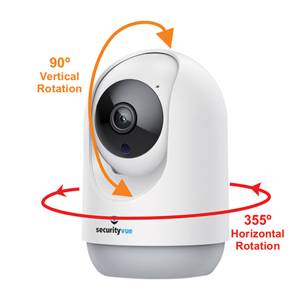 SecurityVue Smart Home IP Camera With Pan And Tilt - White