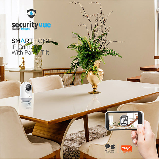 SecurityVue Smart Home IP Camera With Pan And Tilt - White