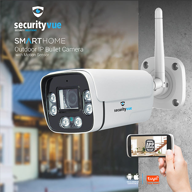 SecurityVue Outdoor IP Bullet Camera With Motion Sensor - White