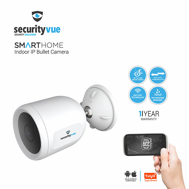 SecurityVue Smart Home Indoor IP Bullet Camera - White
