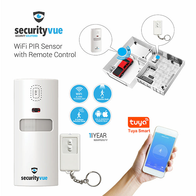 SecurityVue Smart Home Wi-Fi PIR Sensor With Remote Control - White