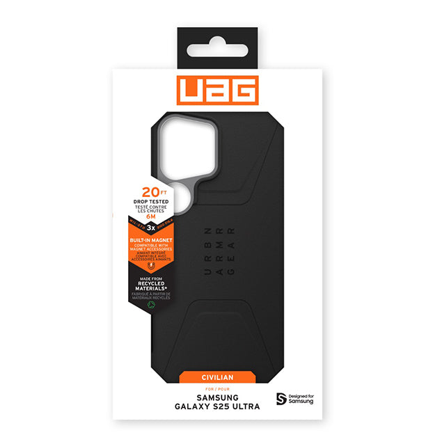 UAG Civilian MagSafe Case For Samsung Galaxy S25 Ultra – Black