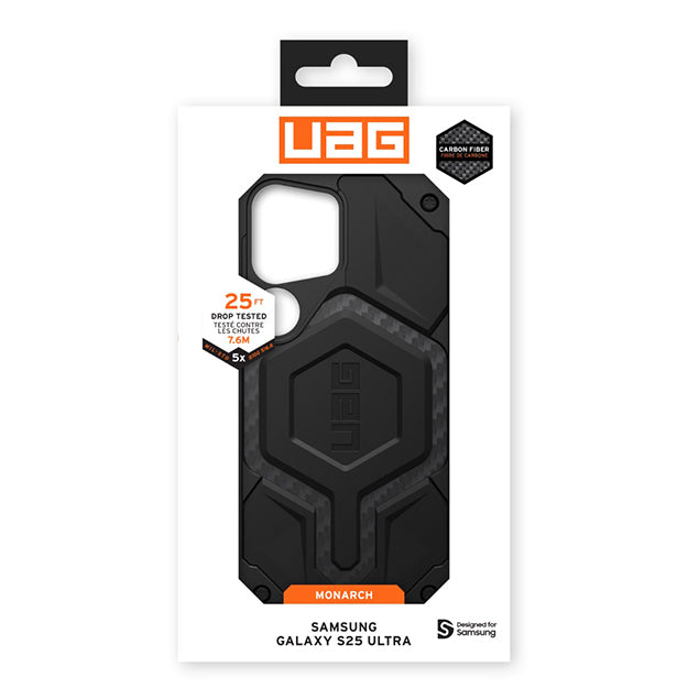 UAG Monarch Case For Samsung Galaxy S25 Ultra – Carbon Fibre