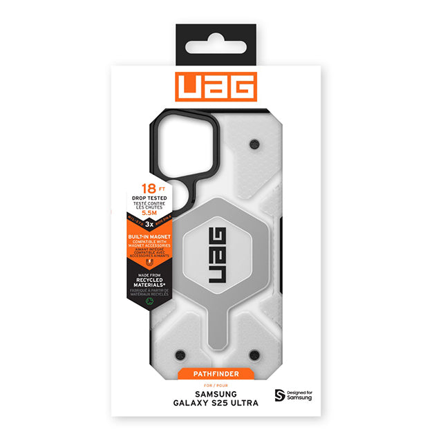 UAG Pathfinder Clear MagSafe Case For Samsung Galaxy S25 Ultra – Silver