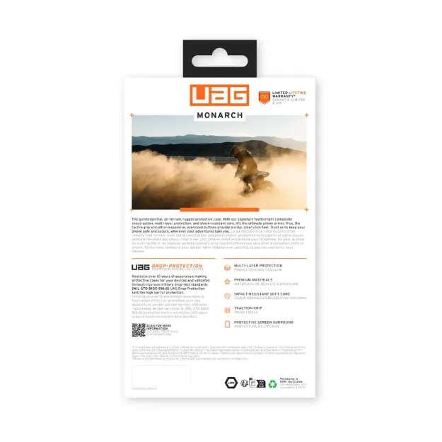 UAG Monarch Case For iPhone 16 – Carbon Fibre