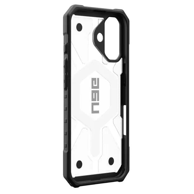 UAG Pathfinder Clear MagSafe Case For iPhone 16 – Ice & Silver