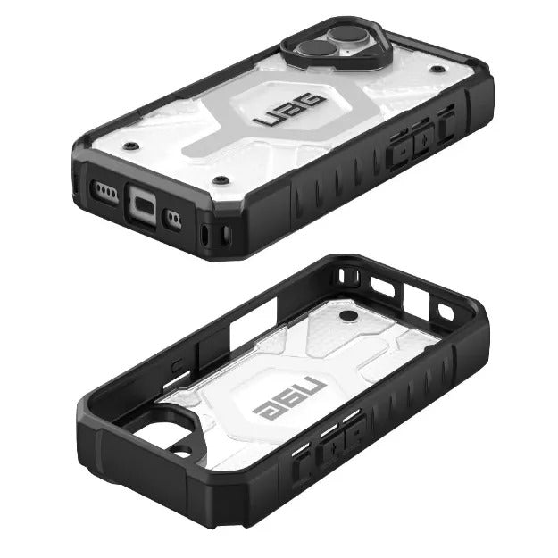 UAG Pathfinder Clear MagSafe Case For iPhone 16 – Ice & Silver