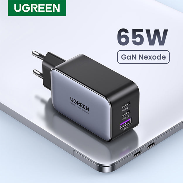UGreen 3 Port GAN 65W PD Wall Charger