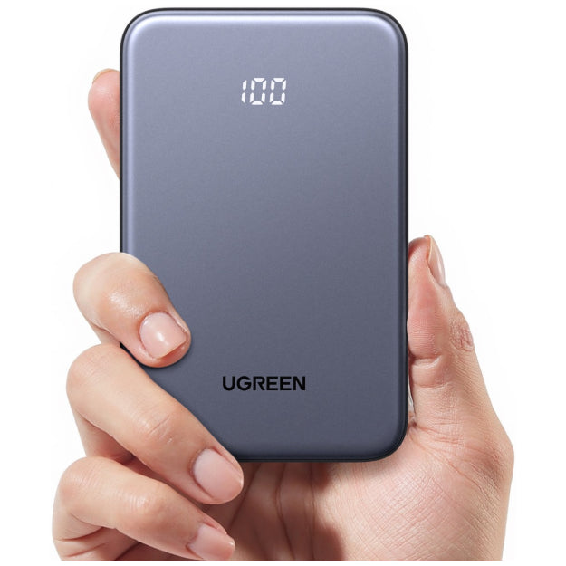 UGreen 10 000mAh 2-Port Power Bank (20W USB-C & 22.5W USB-A) - Space Grey