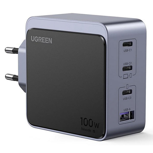UGreen Nexode 4 Port PD/USB Wall Charger - Grey