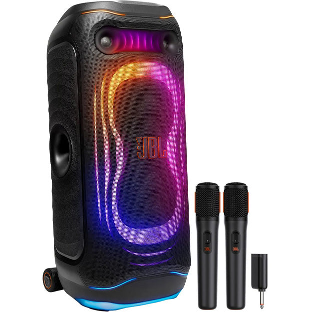 JBL PartyBox Ultimate 2 Bluetooth Speaker With 2 JBL Wireless Microphones Bundle - Black