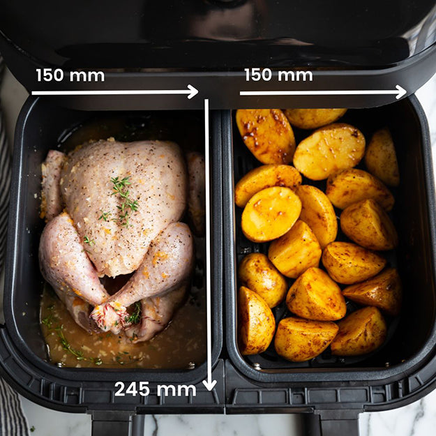 Instant Vortex Plus 8-In-1 Dual Airfryer With Clear Cook Windows (7.6L) - Black (Unboxed Deal)