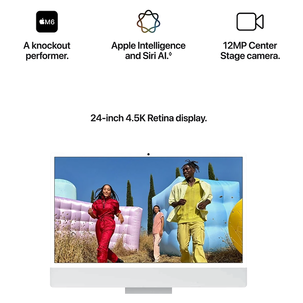Apple iMac 24" M6 16GB/256GB With Nano-Texture Glass(12 Core CPU & 12 Core GPU) - Silver