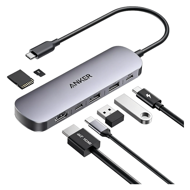 Anker Nano 5Gbps  USB-C Hub (7-in-1) - Grey