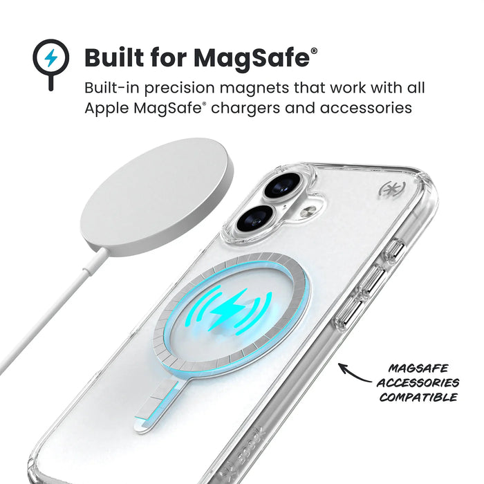 Speck Presidio Perfect-Clear Case With MagSafe For iPhone 17 - Clear