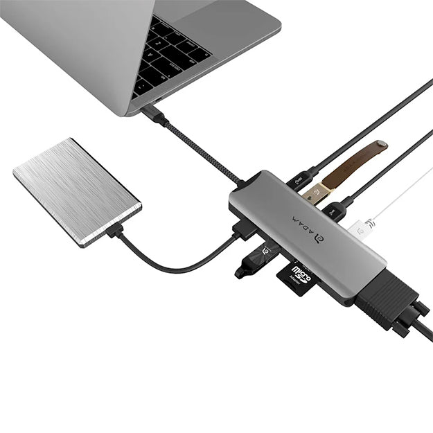 Adam Elements CASA 9 Port USB-C Hub A09 - Grey