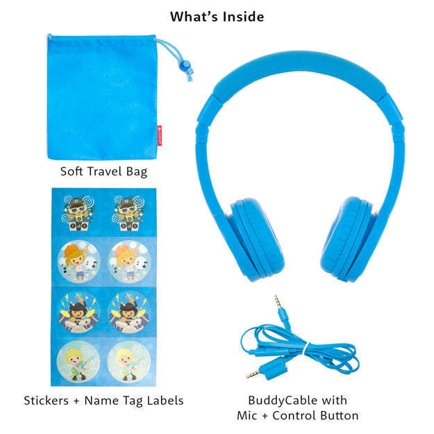 BuddyPhones Explore+ Kids Wired Headphones With Mic — Shop and Ship Online