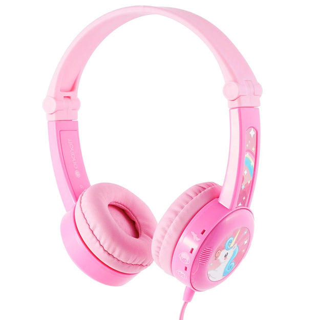 BuddyPhones Travel Kids Wired Headphones With Mic