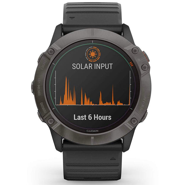 Garmin Fenix 6X Pro Solar Multisport GPS Watch Titanium Carbon
