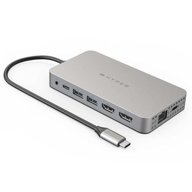HyperDrive Dual 4K HDMI 10-in-1 USB-C Hub For M1/M2 MacBooks - Space Grey