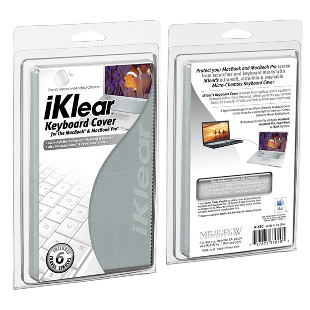 Meridrew iKlear Keyboard Cover Protector For MacBook Air & MacBook Pro - Grey