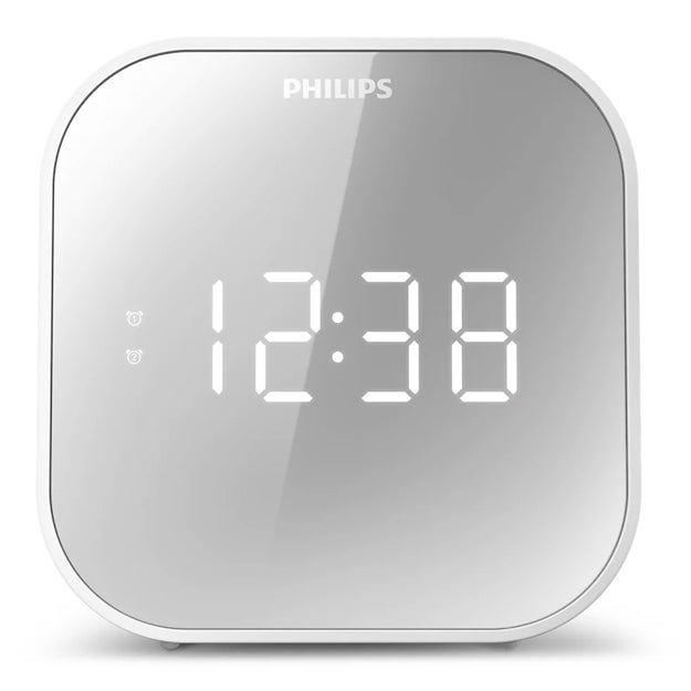 Philips Mirror Clock Radio With USB Port TAR4406 - White